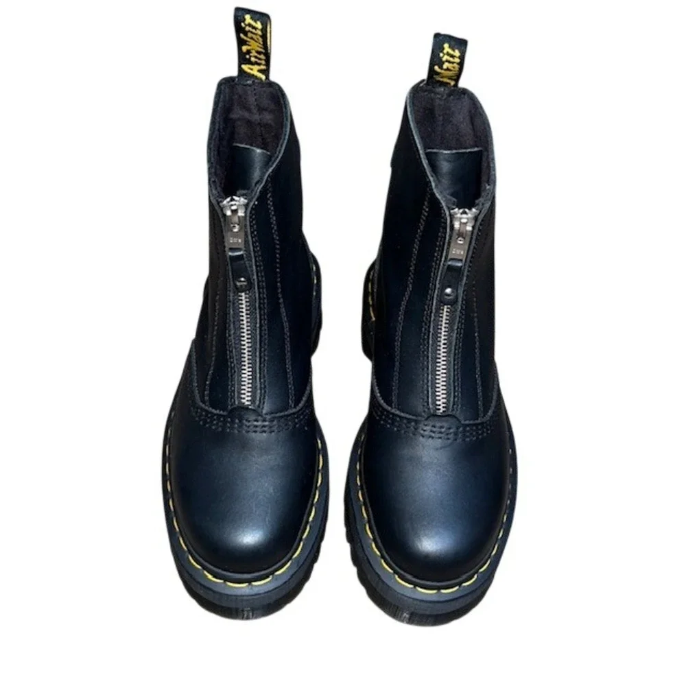 Dr. Martens Jetta Zip Up Platform Boot Sendal Leather Black 7